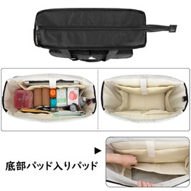 LoDrid Home Care Bag Nurse Home Visit Bag Large Capacity Stand-alone A4 Storage (Black)