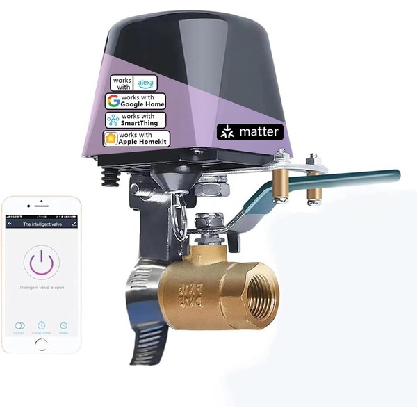 Jinvoo Matter Water Valve,Smart Water Valve Shutoff,Motorized Smart Valve,Automatic Ball