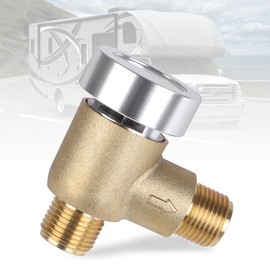 Upgraded Brass 571-VAC-CHK-A RV Vacuum Breaker Check Valve，Camper Trailer Flusher Check Valve Compatible with b&b Model 571 Replace Leaking Vacuum Breaker on Black Tank System 1/2 DN Male