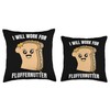 Funny Creamy Fluffernutter Peanut Butter Marshmallow Fluff Throw Pillow