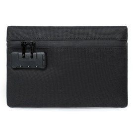 Tactical Smell Proof Bag with Combination Lock- 9.4" x 6.5" Odor Proof Nylon Organization Pouch Odorless Container Storage (Black)