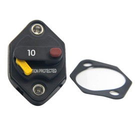 RKURCK 12V-32V DC 10A Circuit Breaker Fuse Inverter Fuse holder with Manual Reset Button for Auto Truck RV Marine Trailer Waterproof