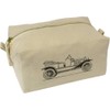 'Vintage Car Side View' Canvas Wash Bag/Makeup Case (CS00041851)