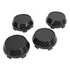 4 Pcs 60mm Wheel Center Caps Carbon Fiber Style Tyre