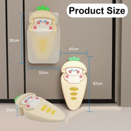 Ruayia Door Stopper Floor Door Wedge Rubber 1 Piece Cartoon Rabbit Door Stopper Wedge Stainless Steel Holders Non-Slip Scratch-Resistant Non-Toxic No Unpleasant Odour Carpet Tiles Wood All Floors -