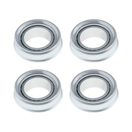 VGOL 4PCS Trunk Wheel Bearings Replacement Wheelbarrow Bearings Carbon Steel Flange Deep Groove Ball Bearings 20mm Inner Diameter