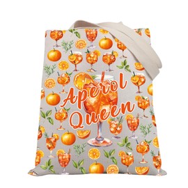 PLITI Aperol Spritz Gift Aperol Spritz Summer Drink Cocktail Gift Aperol Queen Tote Bag Cocktail Party Supplies For Friend (Aperol queen TGU)