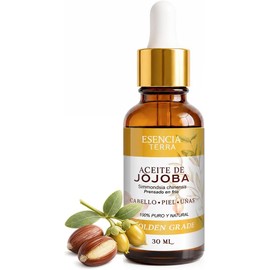 100% Aceite de Jojoba - Hidratante Natural para Cabello, Rostro, Uñas y Cutículas – No Obstruye los Poros, Prensado en Frío y de Rápida Absorción -100% Puro Golden Grade 30ml