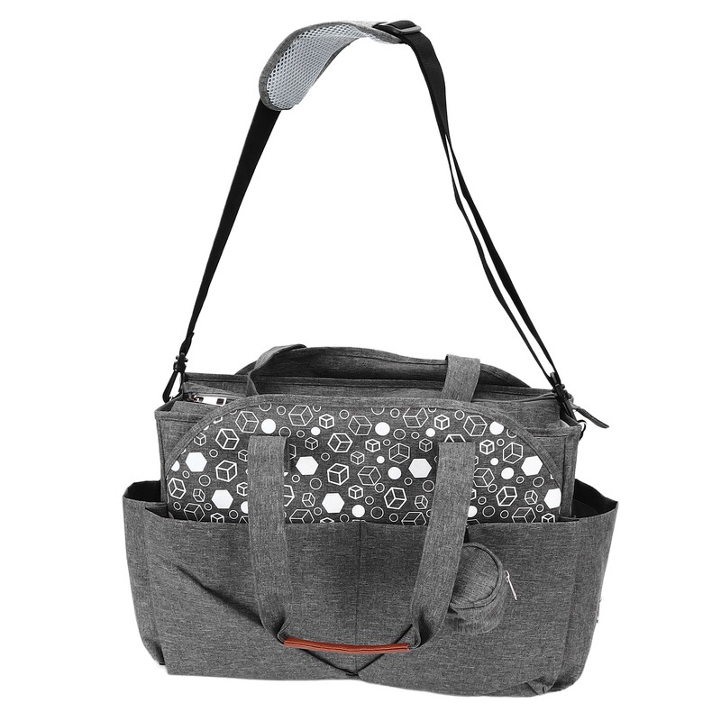 Diaper Bag Large Size Multi Pockets Gray Portable Diaper Tote