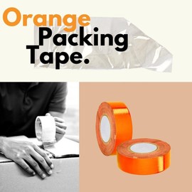 Shield Tape Colored Packing Tape, Orange, 1.88 Inch x 110 Yards, 36 Pack, Heavy Duty Colored Packaging Tape for Dispenser Refill, Moving, Storage, Shipping