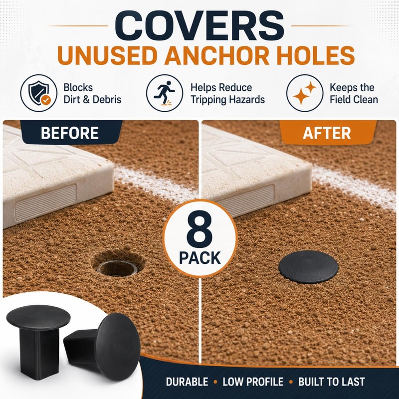 8 Pcs Baseball Base Plugs for Baseball Field, Base Anchors,