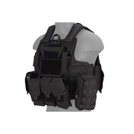Lancer Tactical 1000D Nylon Tactical Strike Airsoft Vest (Black)