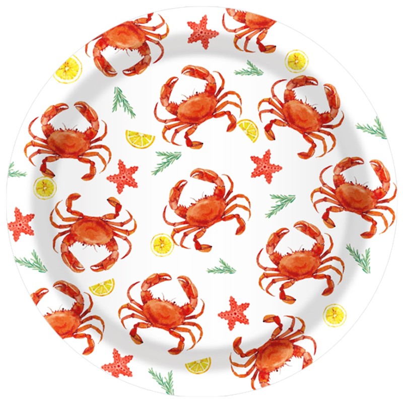 CC HOME Crab Birthday Paper Plates Napkins Starfish Shell Conch