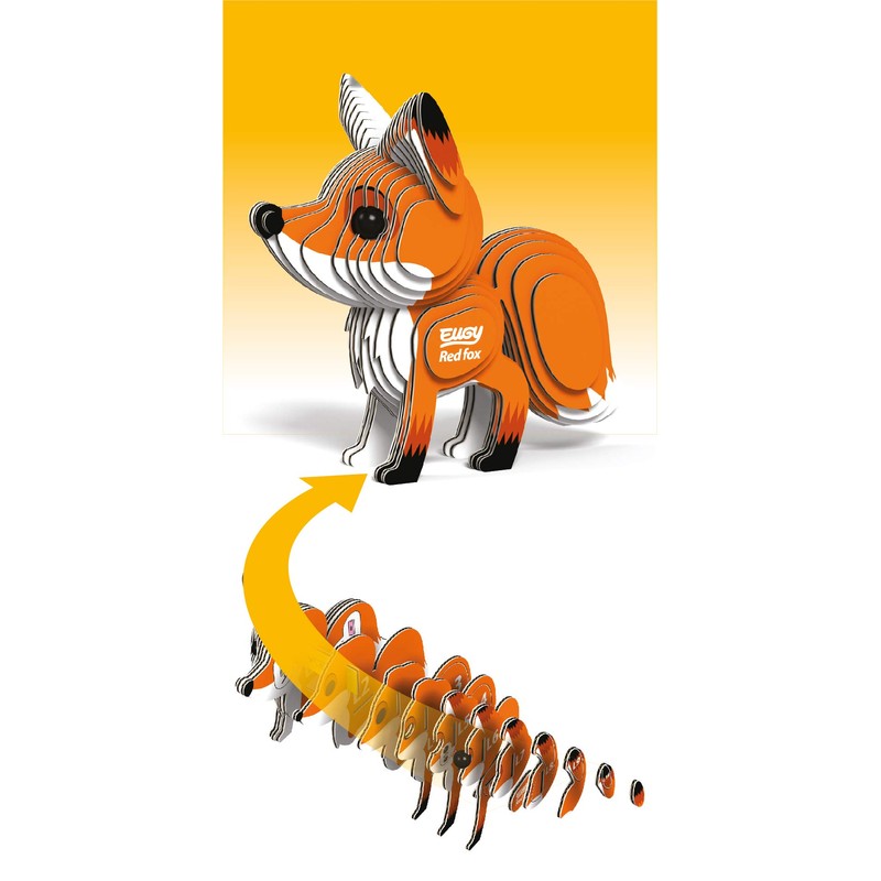 EUGY 3D Red Fox Model Craft Kit, for 6 years