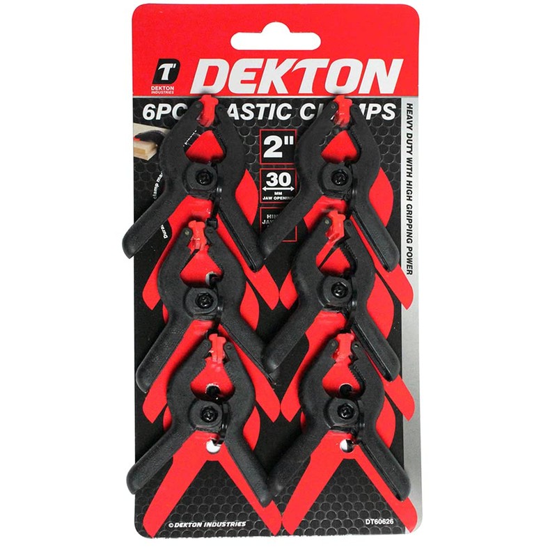 Dekton 6PC 2" Pro Clamp with 30mm Jaw Opening, Heavy