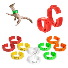 100 Pcs Chicken Leg Bands - 16-20mm Adjustable Chicken Identification Leg Bands - 5 Colors for for Ducks Bantam Guinea Pigeons Goose Gamefowl