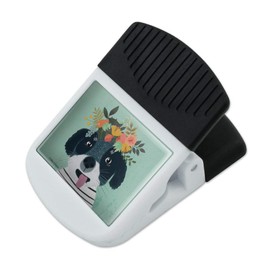 Funny Puppy Flowers in Hair Refrigerator Fridge Magnet Magnetic Hanging Hook Note Snack Clip
