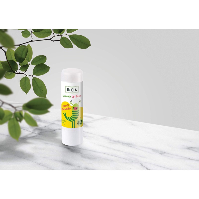 INCIA Kids Moisturising Natural Lemon Lip Balm with Shea Butter