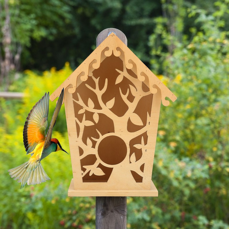 Bird Nests Hollow Tree Leaves Patterns Bird House Bird Cage