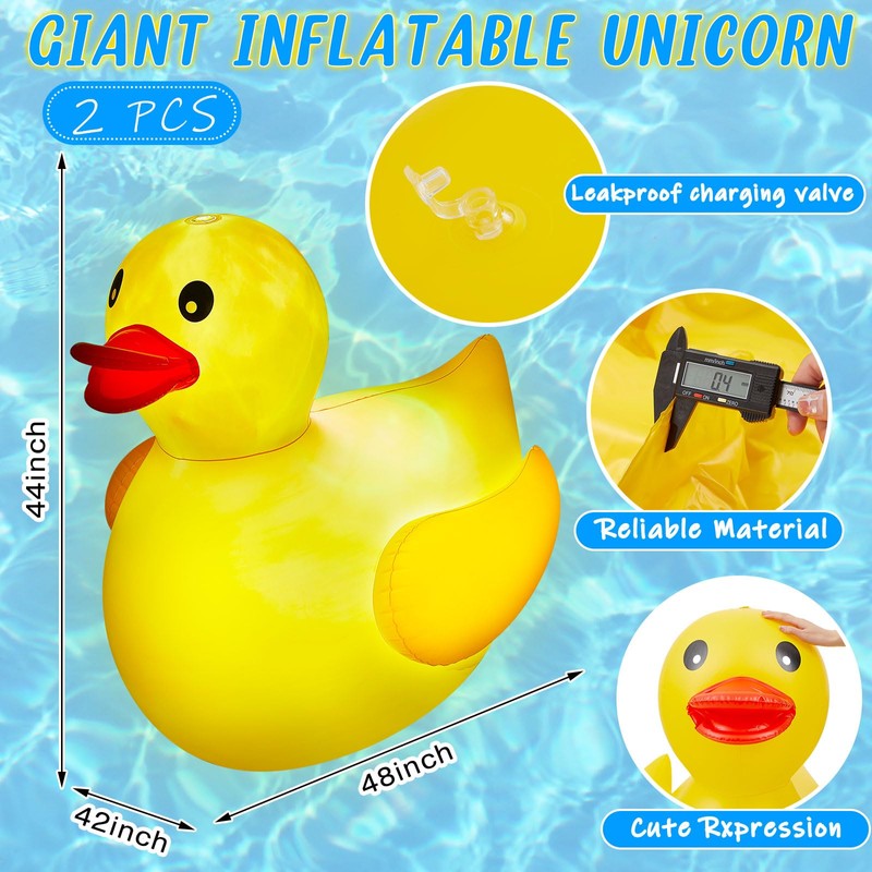 Hungdao 1 Pack 4 Feet Christmas Light up Inflatable Duck