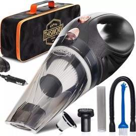 ThisWorx Car Vacuum Cleaner 12V Handheld w bag/attachment