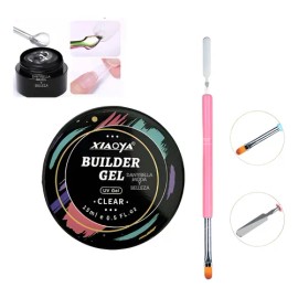 Gel De Construcción+ Pincel Con Espátula Extensiones De Uñas