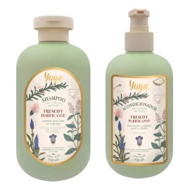 Kit Shampoo Y Acondicionador Fresco Y Purificante Yuya 2 Pzs