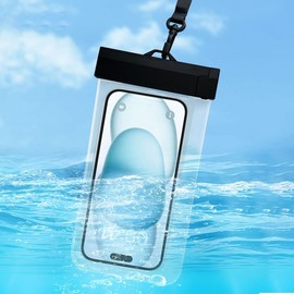 Necklace Type TPU Phone Waterproof Pouch DK-0326 Black 2ea