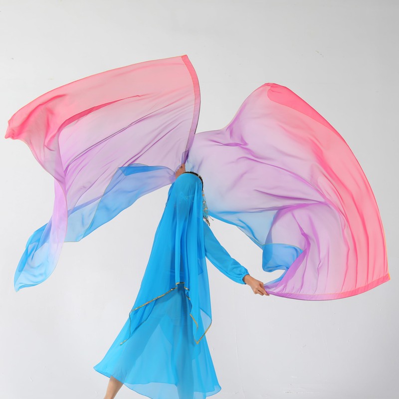 MUNAFIE Worship Flags 2 Pieces Praise Dance Flags Rectangle Colourful