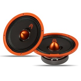 Guooreat MX65E1 Loudspeaker 6.5 Inch Midrange 400 Watts 6 Ohms Orange Bullet, Premium Quality Audio Door Speakers for Car or Truck Stereo Sound System, Orange (2 Speakers)