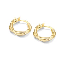 MIKAMU Women's Ring Earrings, 925 Sterling Silver, Hypoallergenic, Popular, Gold Hoop Earrings, Includes Exclusive Box, Silver Sterling Silver Stainless Steel Cubic Zirconia