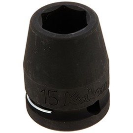 Ko-Ken Tool Co. Impact Socket 6 Square 14400M-15, Side Dimension: 0.6 inches (15 mm) x Insertion Angle: 0.5 inches (12.7 mm) x Overall Length: 1.5 inches (38 mm)