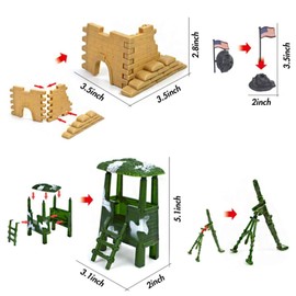 3 otters 3 otters 250PCS Army Men Military Set, Action Figures with Army Accessories, Gifts for Boys Ages 8+