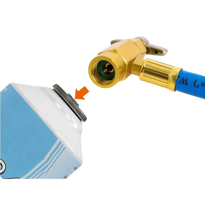 R134a Refrigerant Charging Hose to Refrigerator, AC Recharge Hose, Can