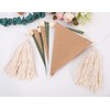 Neutral Triangle Flag Banner - Kids Bedroom Decorations,Sage Green Beige