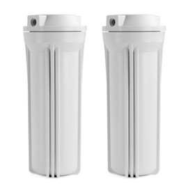 iSpring HW12X2 Water Filter Housings for Reverse Osmosis Systems, 10" Inch, 2-Pack, White (Not a Replacement Part for RCC7 Series Models Sold Before March 2020)