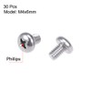 sourcing map Machine Screws Plate Phillips Head Screws Bolts M4