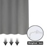 YISURE Shower Curtain 240 x 200 cm Light Grey Textile