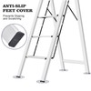 KINGRACK Aluminium 4 Step Ladder, Lightweight Step Stool with Non-Slip