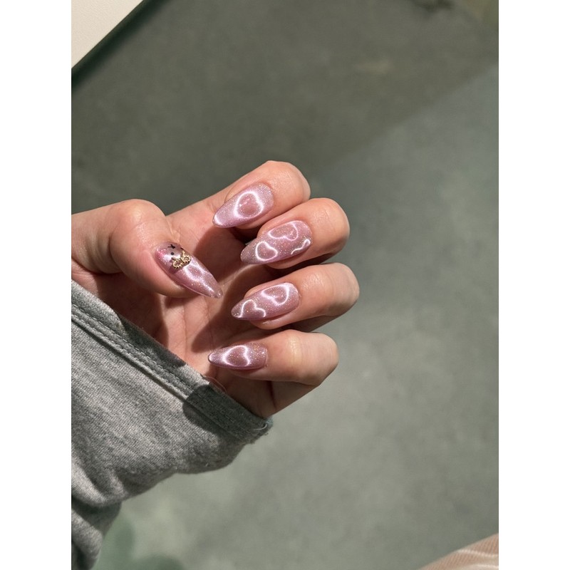 Bunny Heart Magnetic Nail Hologram Beam - L-Stiletto / 버니