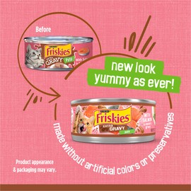 Purina Friskies Wet Cat Food Extra Gravy Pate With Salmon in Savory Gravy - (Pack of 24) 5.5 oz. Cans