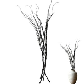 5 Pack Fake Branches Curly Willow Decorative Stems Brown
