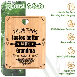 Apjielop Grandma Birthday Gifts - Engraved Bamboo Cutting Board Gifts for Grandma, Grandma Gifts with Touching Sayings, Birthday Gifts for Grandma Nan Nanny Gifts for Birthday, Christmas, Thanksgiving