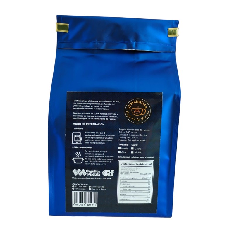 Auténtico Café De Olla, Mezcla De Café, Piloncillo Y Canela