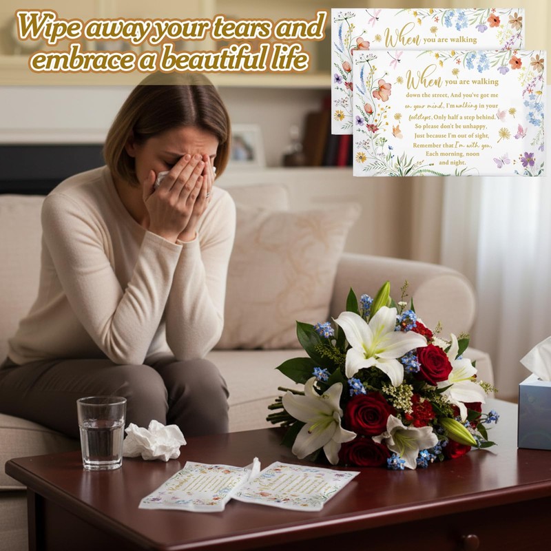 50 Bulk Funeral Tissues Packs Facial Tissue 3 Ply Favor,