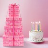Pink Birthday Wrapping Paper Roll for Girls Kids Women, Pink