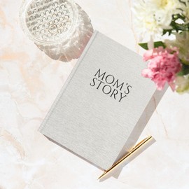 CATCHYOURDREAMS Mom's Story Journal (Linen Hardcover) - A Family Keepsake with + 250 Prompts to Share Her Life Story and Memories