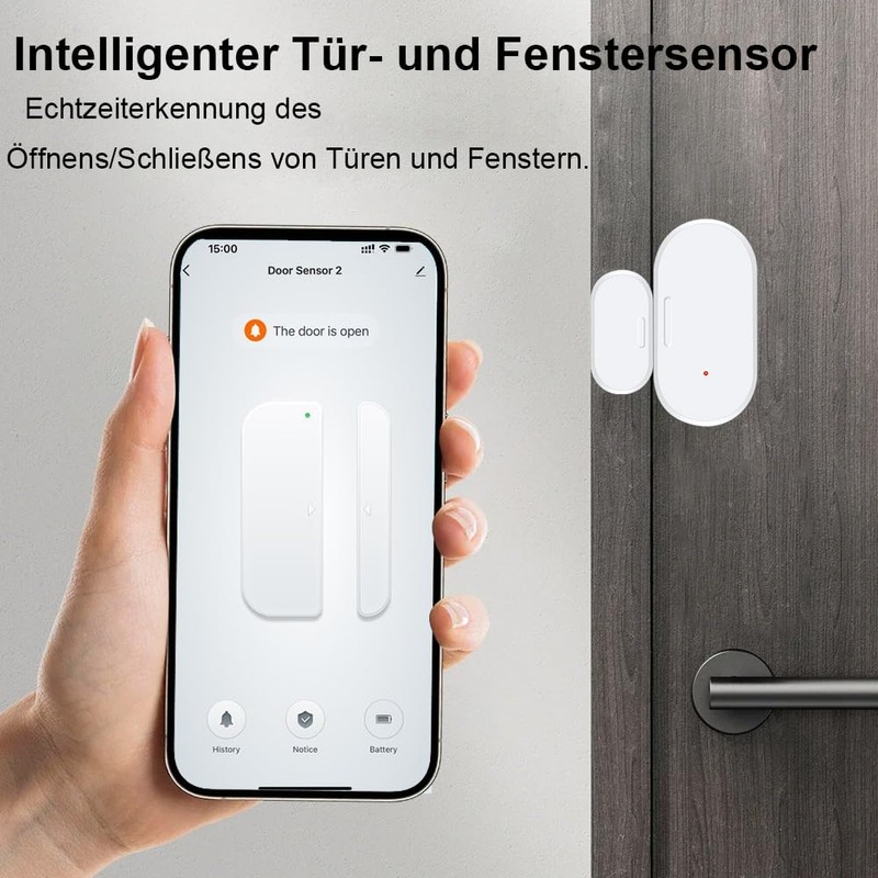 Haozee Door and Window Sensor, Requires Zigbee Hub, Zigbee Connection,