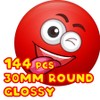 144 Red Clown Nose - 30mm - Glossy Reward Stickers