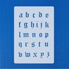 Stencil Set 002 Old Gothic Letters Alphabet Letters Large Small